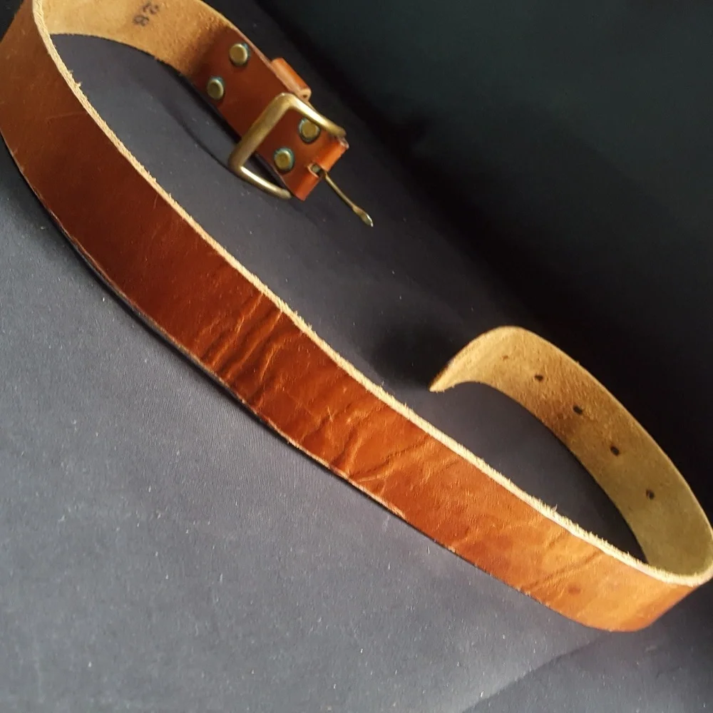 Vintage Brown Leather Belt
